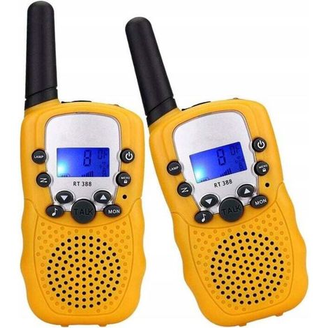 Talkie-walkie pour enfants type de batterie Talkie-walkie mini-talkie-walkie pour enfants Talkie-walkie portable, jaune (1/2)