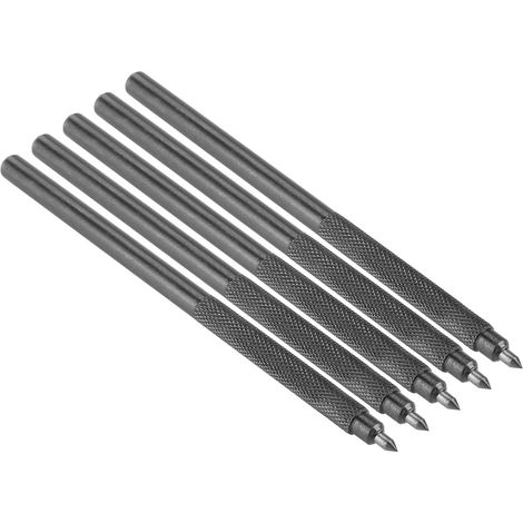 Lot de 5 stylos à tracer de poche en alliage avec pointe en carbure pour plaques en céramique, métal ou verre (1/5)