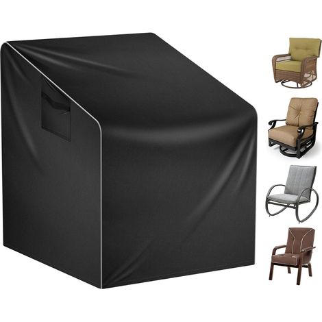1 Housse Fauteuil Jardin, Imperméable Oxford 210d, Résistante UV Intempéries, Pour Chaise Pivotante Extérieur (1/5)
