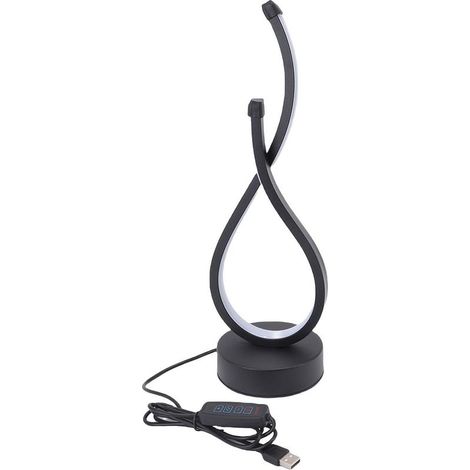 Lampe de Table en spirale 3 couleurs, Table de chevet LED à intensité variable pour la maison, salon, chambre à coucher, décoration. (1/5)