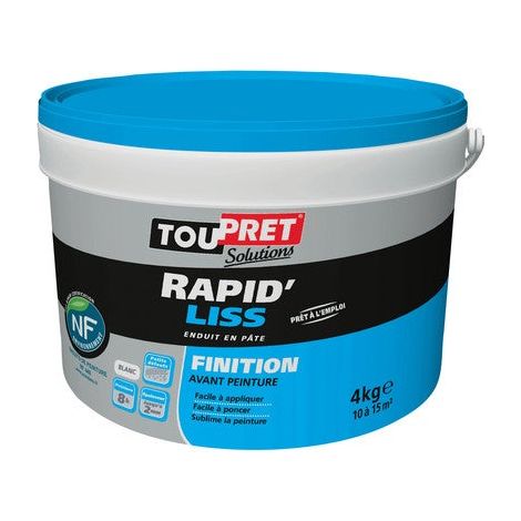 Recubrimiento Alisador 4 Kg En Pasta, Para Pared / Techo Interior TOUPRET