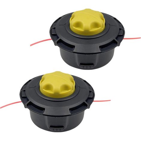 Se adapta a los cabezales de desbrozadora de hilo fácil de usar tipo carrete 308923014, compatibles con las desbrozadoras de gasolina de eje recto Toro 51954, 51974, 51955, 51975, 2 piezas - amarillo (1/5)
