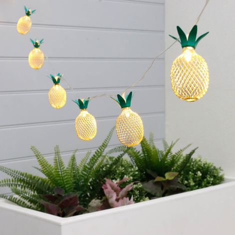 Cable de lámpara - linterna de piña LED - 10 luces - energía solar