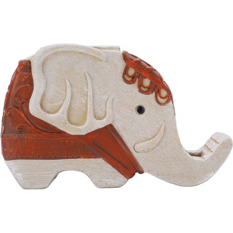 Porte-stylos éléphant en résine, support téléphone stable et décoratif, design mignon pour bureau (1/5)