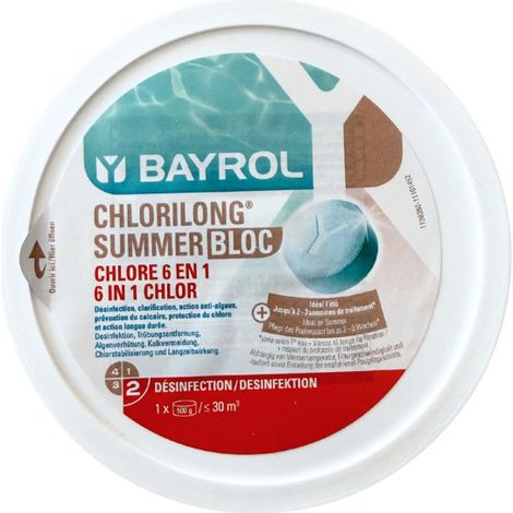 Chlorilong Summer Chlore stabilisé 6 en 1 Bayrol - 0,5kg -