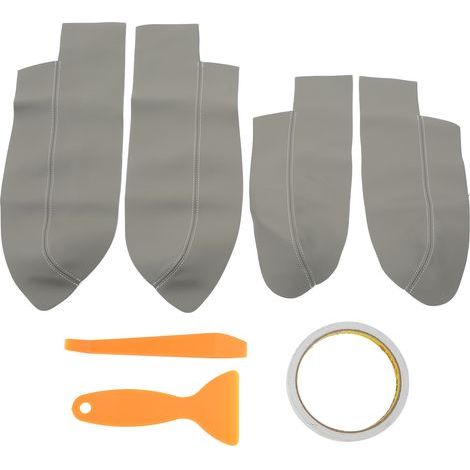 Couvercle pour repose-bras de portes CRV 2007-2011, 4 pièces, microfibre, gris (1/5)