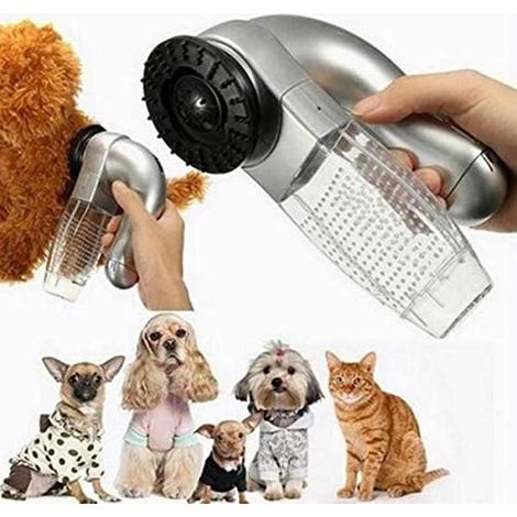 Brosse de toilettage électrique sans fil pour chats et chiens, avec peigne et absorbeur de laine. (1/5)