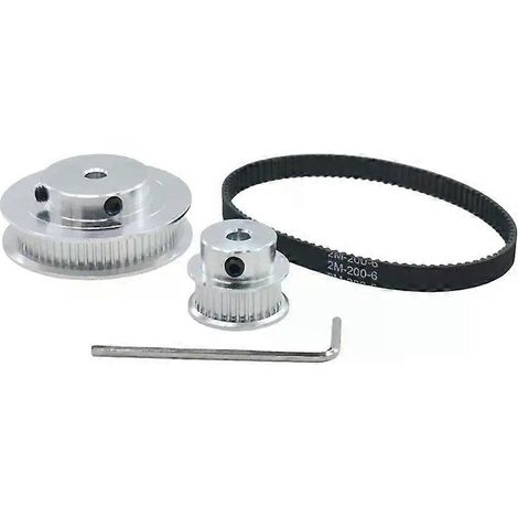 2GT 2M 30 60 Zähne GT2 30T 60T 2:1 Zahnriemensatz, Bohrung 5–12 mm, Riemenbreite 6 mm, Spannrolle, Synchronriemensatz (1/4)