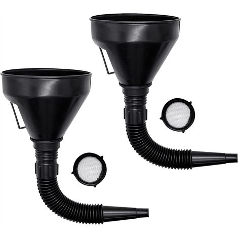 Entonnoir Carburant,2 PCS Entonnoir Huile Moteur Entonnoir Essence Moto Extensible Entonnoir de Filtre à Essence de Voiture pour Eau Gaz Naturel Pétrole (1/5)