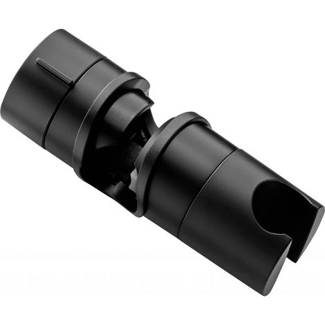 1PC Shower Bracket, Universal Black Shower Head Holder for 18-25mm Shower Bar Solid ABS Thicken and Upgraded Version Shower Head Holder, Matte Black (1/4)