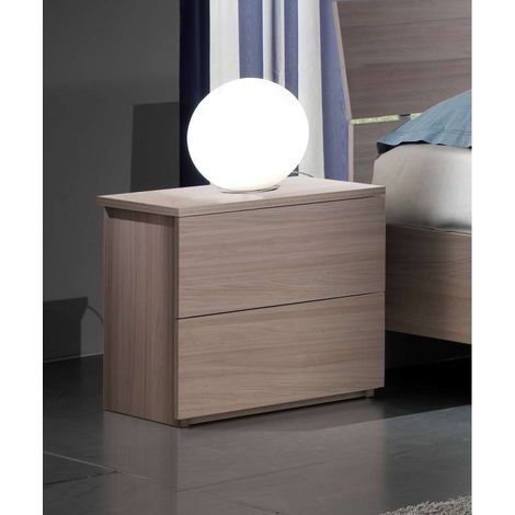 Mcs Mobili Comodino Easy Olmo - 2 Cassetti Push-Pull - 47x37x46 cm (1/2)