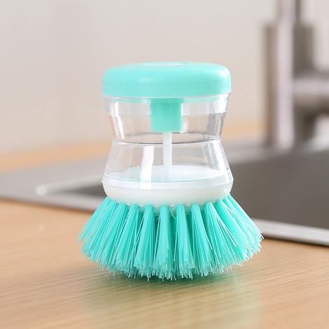 Brosse à vaisselle avec évier - Outil de lavage et nettoyage cuisine pour nettoyer les casseroles éviers bleu (1/5)