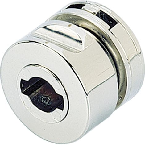 HETTICH PRESTIGE 2000 Zylinder-Glastürschloss Typ 321, Stahl vernickelt hochgl. (1/3)