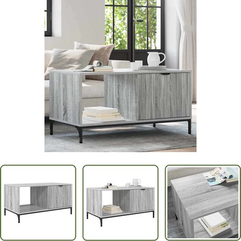 Table basse bois d'ingénierie -  Table basse Gris Sonoma 90 x 49 x 46 cm Bois d'ingénierie (1/5)