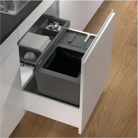 Naber X-LINE 600/M5 mit Premium Schublade, Abfallsammler für vorhandene Auszüge, anthrazit, H 367 mm (1/2)