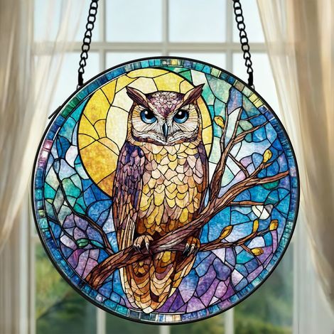 Vitrail papillon attrape-soleil 16 cm décoration fenêtre suspension raffinée cadeau grand-mère (1/5)