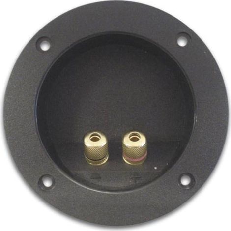 CONJUNTO DE 4 BORNES PARA ALTAVOZ - REDONDO - DORADO