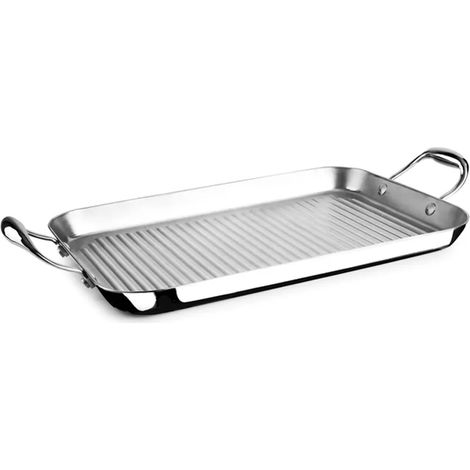 Grillplatte Ibili triply Aluminium Edelstahl 38x25 cm (1/3)