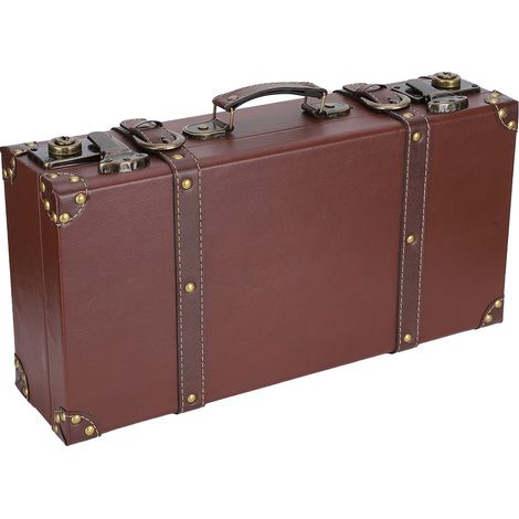 Aufbewahrungsbox aus Holz, Retro-Hand-Hintergrund, Wanddekoration, Kollektionszubehör 1329A Braune Trompete (1/5)