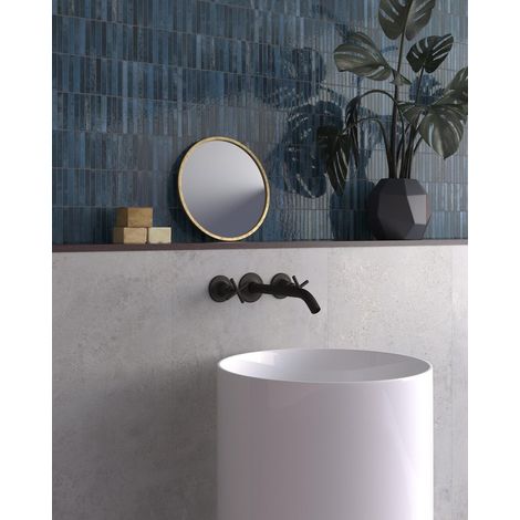 Carrelage Kit Kat Bleu Foncé MOSAIC GLOSS Oceanum 11,5x23,1cm (1/4)