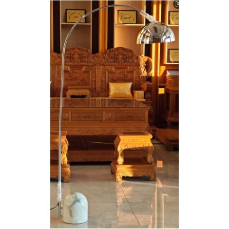 Lampada da terra shani ad arco, h.193 cm, beige - Atmosphera créateur d'intérieur (1/5)