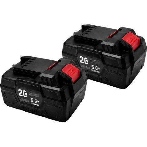 Batería recargable de 6000 mAh de capacidad, compatible con herramientas Parkside de 20 V, paquete de 2 unidades de 20 V y 6,0 Ah. (1/2)