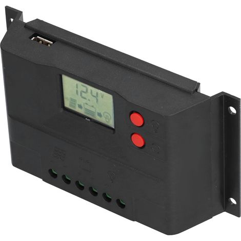 Solarladeregler 12V/24V, automatischer, langlebiger Schaltungsschutz, LCD-Display, Solarregler für den Heimgebrauch, 20A (1/5)