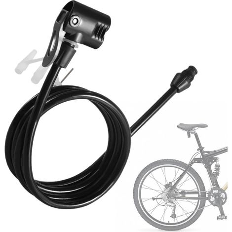 Tuyau de gonflage universel résistant à la chaleur et au gel Accessoire pour pompe à air : tuyau de gonflage de 80 cm ou 125 cm pour bouées, vélos et matelas. (1/5)