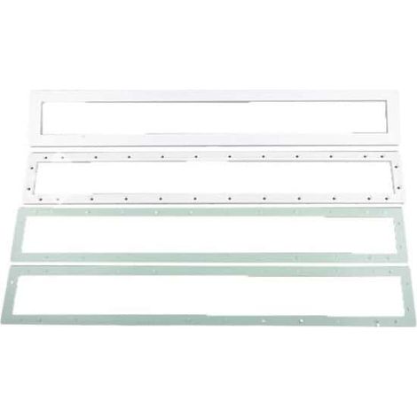 Weltico – Skimmer miroir 805 x 125 mm – Kit de rénovation complet – 2 joints de bride et enjoliveur blanc – Compatible avec piscines standard