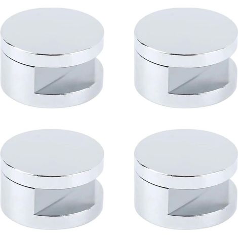 Pinces à Verre en Cuivre Massif  Lot de 4, Fixation Miroir pour Verre de 5 à 12 mm, Facile à Installer