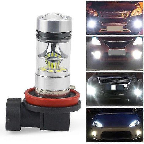 Kit de 6 ampoules LED H8 H9 H11 6000K Super White 100W 1000LM pour phares, feux de brouillard et feux de jour () (1/4)