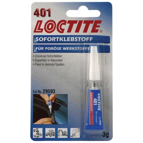 Colle Loctite 401 instant adhésive viscosité 100-110 mPa.s