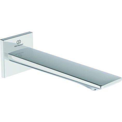 Caño de pared CHECK saliente 160 mm cromado con roseta cuadrada IDEAL STANDARD