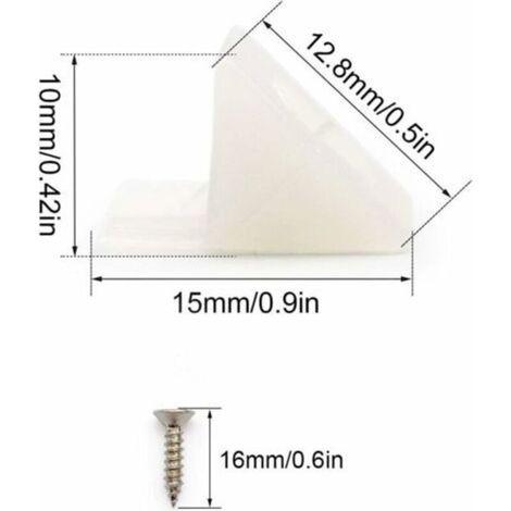 80 Pièces Cales de Réparation, Renfort Tiroir Équerre, Stabilisateurs de Tiroir, Cale Plastique D'Angle avec Vis, pour Armoires, Tiroirs ( Blanc ) (1/3)