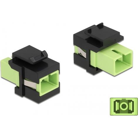 Delock Módulo Keystone SC Simplex hembra a SC Simplex hembra verde lima / negro