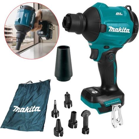 Makita DAS180Z 18v Brushless Dust Blower Inflator Deflator LXT + 6 Nozzles (1/5)