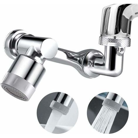 1080° Pivotant Mousseur Robinet, Robinet Cuisine Douchette avec 2 Modes de Pulvérisation, Universel Laiton Massif Embout Robinet Accessoires, Aérateur pour Robinet pour Évier de Salle de Bain,T-Audace (1/5)