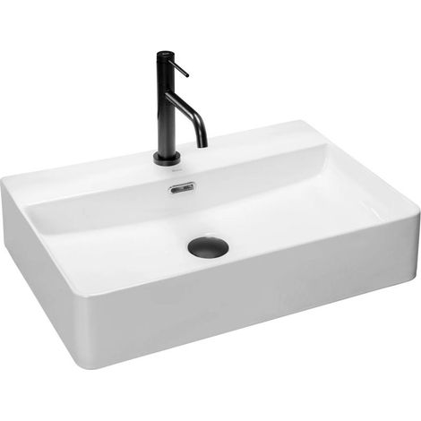 Rea Lavabo da Appoggio Gina 60 Lavabo Bagno 590 x 435 x 125 mm Ceramica (Bianco) (1/5)