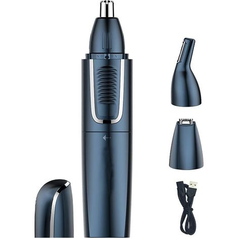 Tondeuse à poils de nez pour hommes et femmes, tondeuse à poils de nez professionnelle rechargeable 2 en 1, tondeuse à sourcils, étanche IPX7, rechargeable par USB (1/5)
