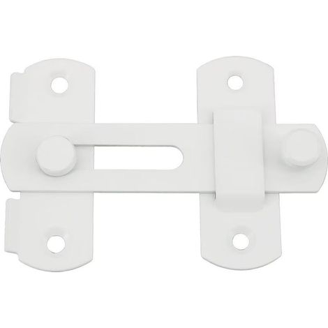 Innentürschloss, Außentürriegel, Kippriegel, Edelstahl-Torschloss für Fenster, Schränke und Gärten, Weiß, 2,5 mm Stärke (1/5)