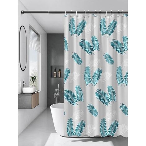 150 x 180 cm wasserdichter Duschvorhang für Badezimmer, PEVA-Feder-Duschvorhang, moderne durchscheinende Heimdekoration