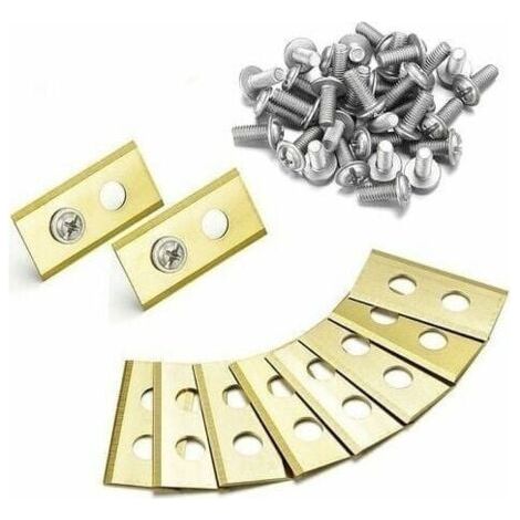 Lot de 45 lames en titane de rechange pour tondeuse robot Worx Landroid - Lames en titane de 1 mm de qualité supérieure et vis Dacromet améliorées,