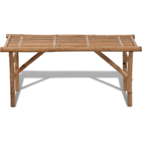 INLIFE Banc de jardin pliable 118 cm Bambou (1/4)