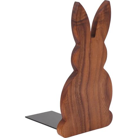 Étagère décorative en bois de stand de livre en forme de lapin pour le Bureau et l'étude rangement mignon en noyer (1/5)