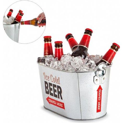 Secchiello vino Balvi Party Time metallo argento 16.5x30x20 cm