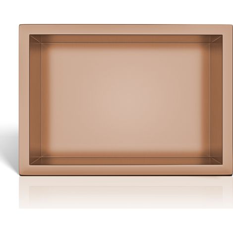 BALNEO - niche murale 30x20x10 cm cuivrée en acier inoxydable WALL-BOX - étagère de salle de bain (1/3)