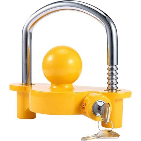 Antivol de remorque avec anneau Cadenas de sécurité pour Caravane Entrée de tête d’attelage de 50 mm