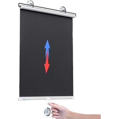 Pare- pour fenêtre latérale de voiture, store enrouleur avec ventouse, pare- d'été, pare- rétractable pour la maison, sans perçage, rideau de protection solaire entièrement opaque en (1/5)