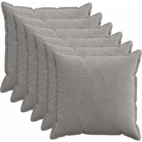 vidaXL Housse de coussin 6 pc HOUTEN Gris clair 70 x 70 cm - maison aménagement maison