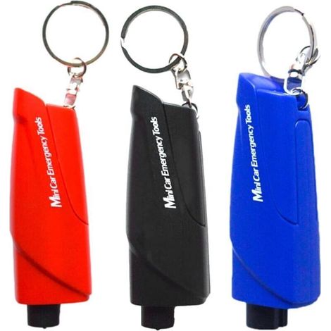 Window Breaker, Seatbelt Cutter, 2-in-1 Car Escape Tool, Keychain, Portable Car Security Tools for Land and Underwater Use, 3-Pack (1/4)